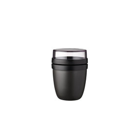 Mepal Mepal - lunchpot ellipse mini (300 + 120 ml) - nordic black Mepal Mepal - lunchpot ellipse mini (300 + 120 ml) - nordic black