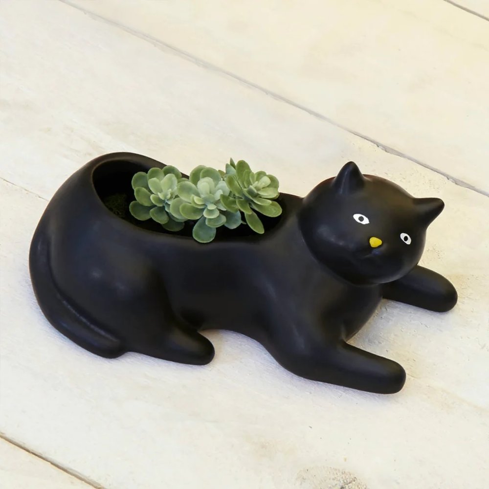 Kikkerland Kikkerland - plantenpot - cosmo zwarte kat