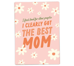 Kaart Blanche Kaart blanche - wenskaart - clearly got the best mom