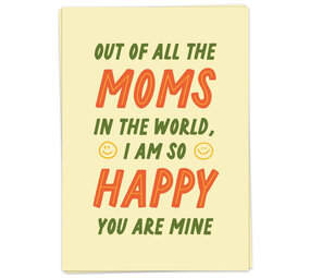 Kaart Blanche Kaart blanche - wenskaart - out off all the moms