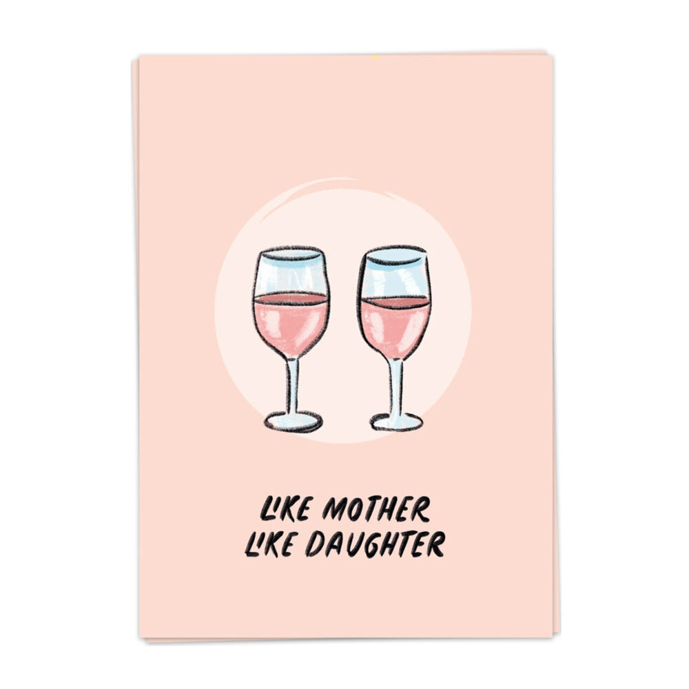 Kaart Blanche Kaart blanche - wenskaart - zo moeder, zo dochter Kaart Blanche Kaart blanche - wenskaart - zo moeder, zo dochter
