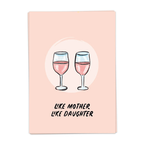 Kaart Blanche Kaart blanche - wenskaart - zo moeder, zo dochter Kaart Blanche Kaart blanche - wenskaart - zo moeder, zo dochter