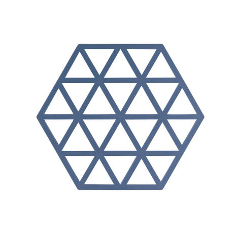 Zone Denmark Zone - pannenonderzetter triangles (16x14cm) - denimblauw Zone Denmark Zone - pannenonderzetter triangles (16x14cm) - denimblauw
