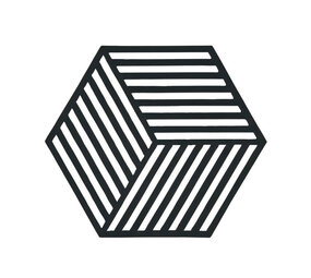 Zone Denmark Zone - panonderzetter hexagon (16x14cm) - black