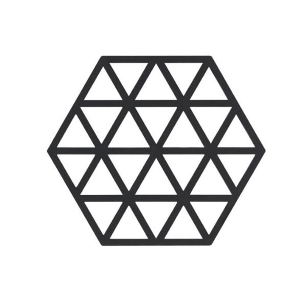 Zone Denmark Zone - pannenonderzetter triangles (16x14cm) - zwart Zone Denmark Zone - pannenonderzetter triangles (16x14cm) - zwart