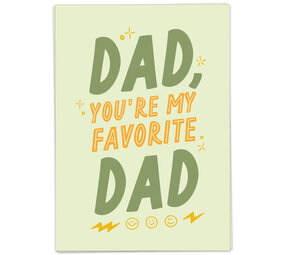 Kaart Blanche Kaart blanche - wenskaart - fave dad
