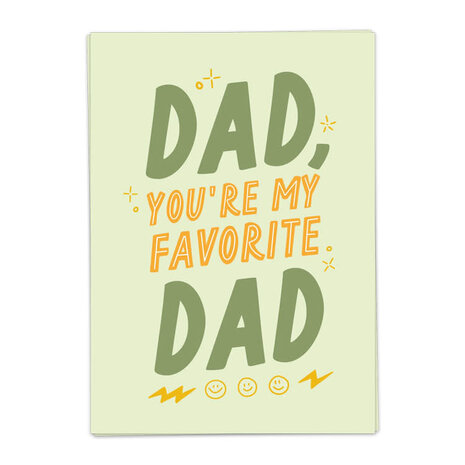 Kaart Blanche Kaart blanche - wenskaart - fave dad Kaart Blanche Kaart blanche - wenskaart - fave dad