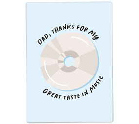 Kaart Blanche Kaart blanche - wenskaart - dad music