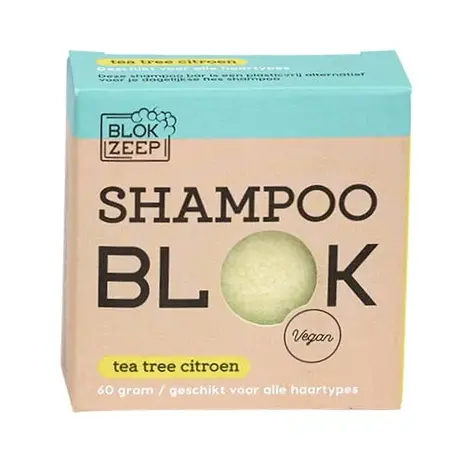 Blokzeep Blokzeep - shampoo bar - tea tree & citroen Blokzeep Blokzeep - shampoo bar - tea tree & citroen
