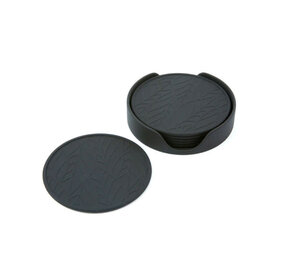 Tools2cook Tools2cook - siliconen onderzetters - black pepper (set van 6)