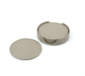 Tools2cook Tools2cook - siliconen onderzetters - nutmeg grey (set van 6)