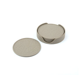 Tools2cook Tools2cook - siliconen onderzetters - nutmeg grey (set van 6)