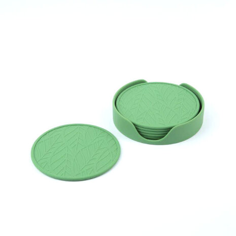 Tools2cook Tools2cook - siliconen onderzetters – groen (set van 6)