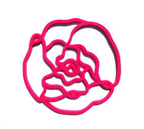 Tools2cook Tools2cook - siliconen panonderzetter peony - dark pink