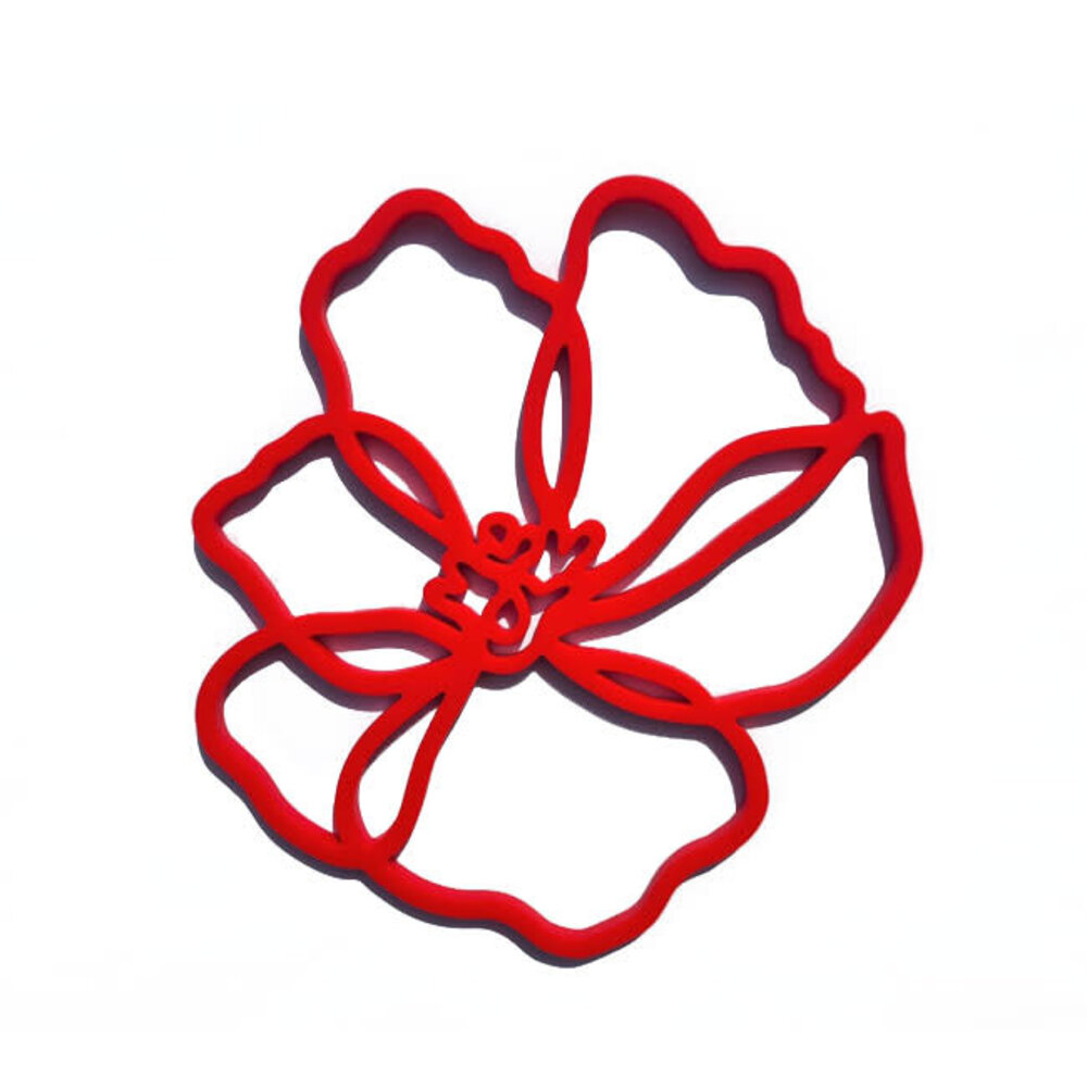 Tools2cook Tools2cook - siliconen onderzetter papaver- rood