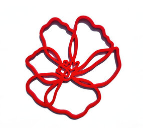 Tools2cook Tools2cook - siliconen panonderzetter poppy - red