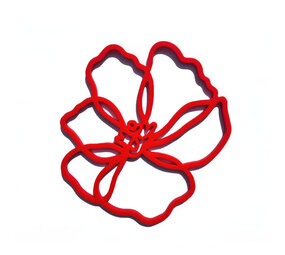 Tools2cook Tools2cook - siliconen panonderzetter poppy - red Tools2cook Tools2cook - siliconen panonderzetter poppy - red