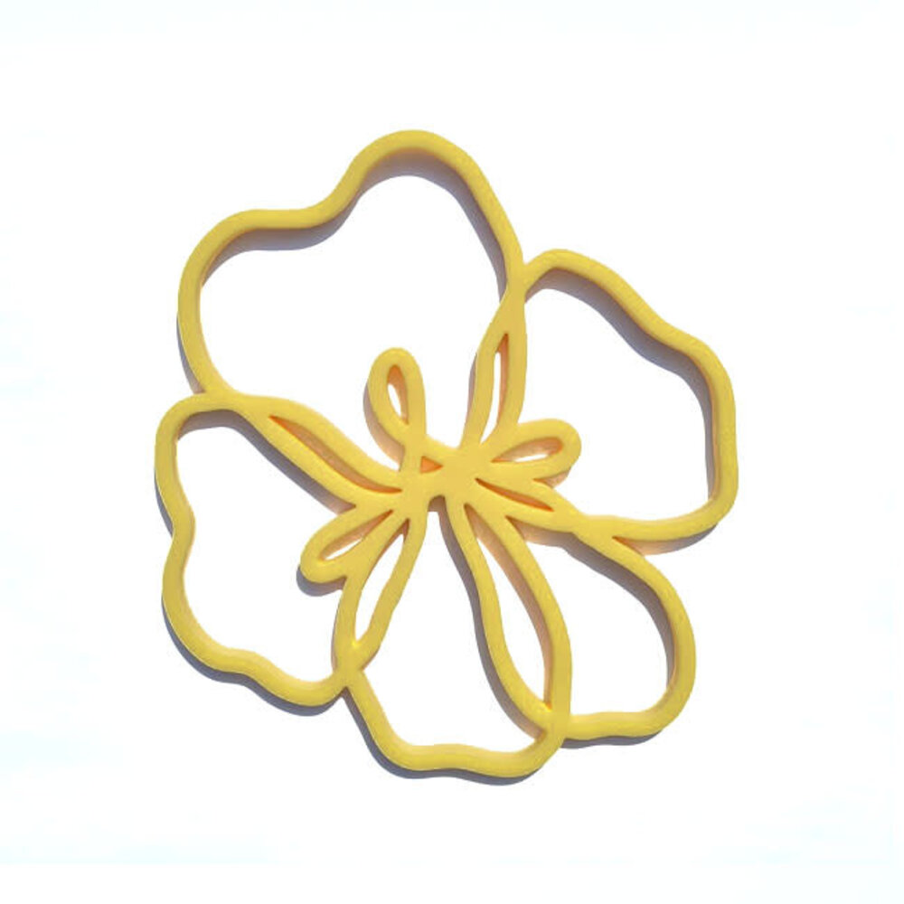 Tools2cook Tools2cook - siliconen onderzetter viooltje – geel