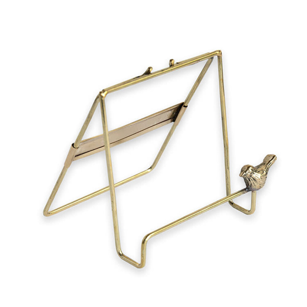 Storytiles Storytiles - houder - golden stand vogel Storytiles Storytiles - houder - golden stand vogel