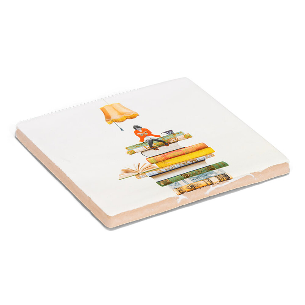 Storytiles Storytiles - tegel medium - bookworm (13x13 cm)