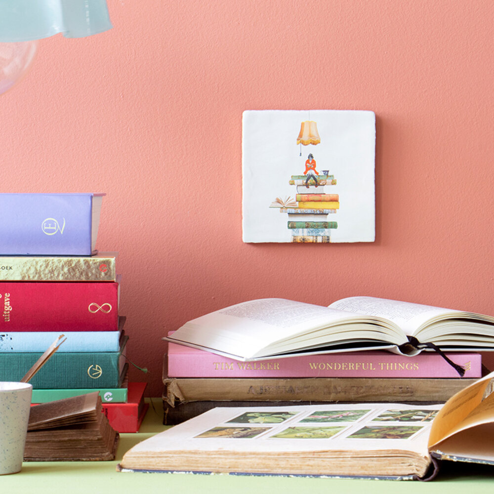Storytiles Storytiles - tegel medium - bookworm (13x13 cm)