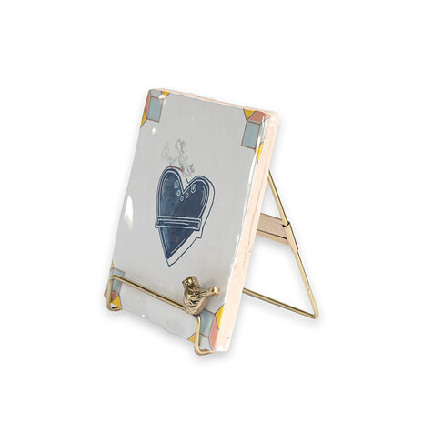 Storytiles Storytiles - houder - golden stand vogel Storytiles Storytiles - houder - golden stand vogel