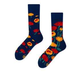 Many mornings Many mornings - sokken - flower power navy