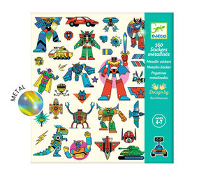 Djeco Djeco - stickers metallic - robots Djeco Djeco - stickers metallic - robots