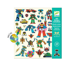 Djeco Djeco - stickers metallic - robots Djeco Djeco - stickers metallic - robots