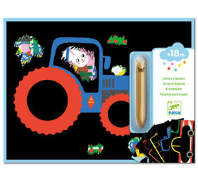 Djeco Djeco - kraskaarten voor kleintjes - voertuigen Djeco Djeco - kraskaarten voor kleintjes - voertuigen