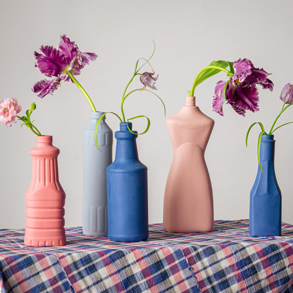 Foekje Fleur Foekje Fleur - porseleinen flesvaas - #26 lavendelblauw