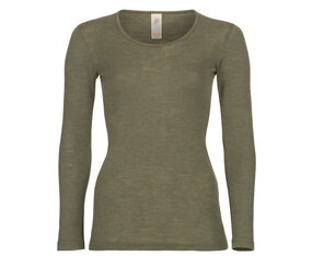 Engel Natur Engel Natur - wollen shirt dames - olive