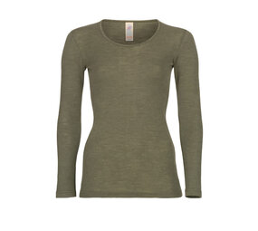 Engel Natur Engel Natur - wollen shirt dames - olive Engel Natur Engel Natur - wollen shirt dames - olive