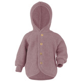 Engel Natur Engel Natur - jasje met capuchon - rosewood mélange