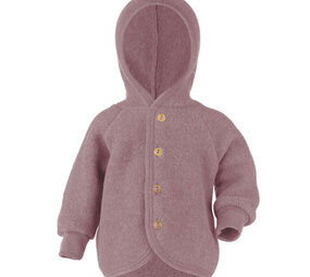 Engel Natur Engel Natur - jasje met capuchon - rosewood mélange