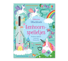 Usborne Uitwisboek - eenhoorn spelletjes Usborne Uitwisboek - eenhoorn spelletjes