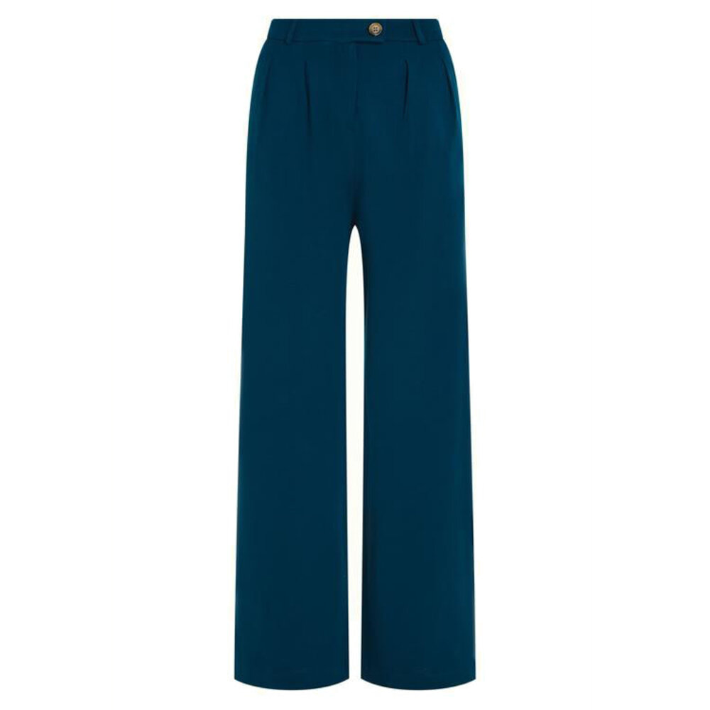 King Louie fintan pants milano crepe pond blue Hoge Ramen