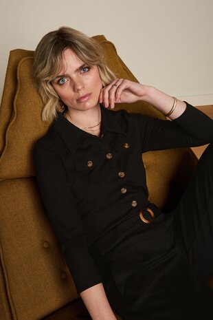 King Louie King Louie - alexa jumpsuit uni rodeo - zwart King Louie King Louie - alexa jumpsuit uni rodeo - zwart