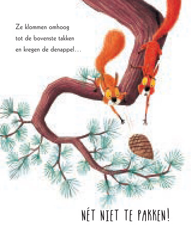 Gottmer Prentenboek - Twee vechtende eekhoorntjes Gottmer Prentenboek - Twee vechtende eekhoorntjes