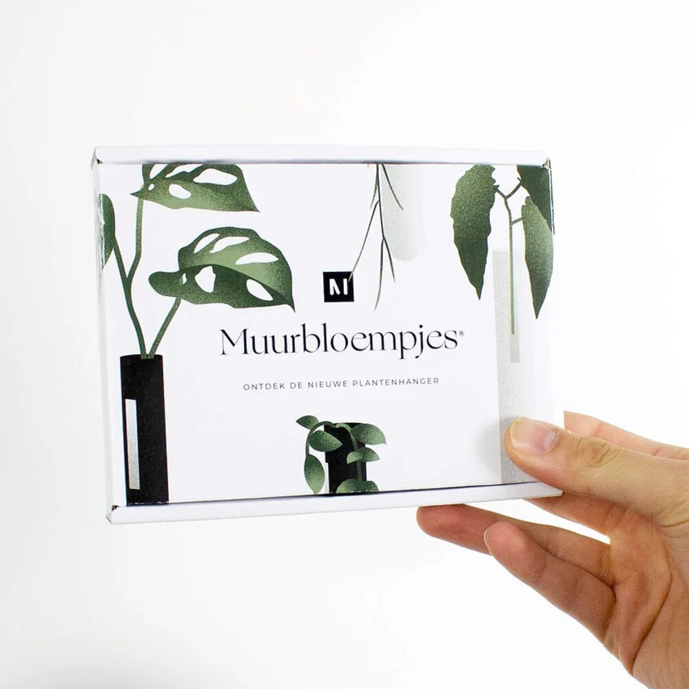 Muurbloempjes Muurbloempjes - magnetisch muurvaasje (3 stuks) - black Muurbloempjes Muurbloempjes - magnetisch muurvaasje (3 stuks) - black