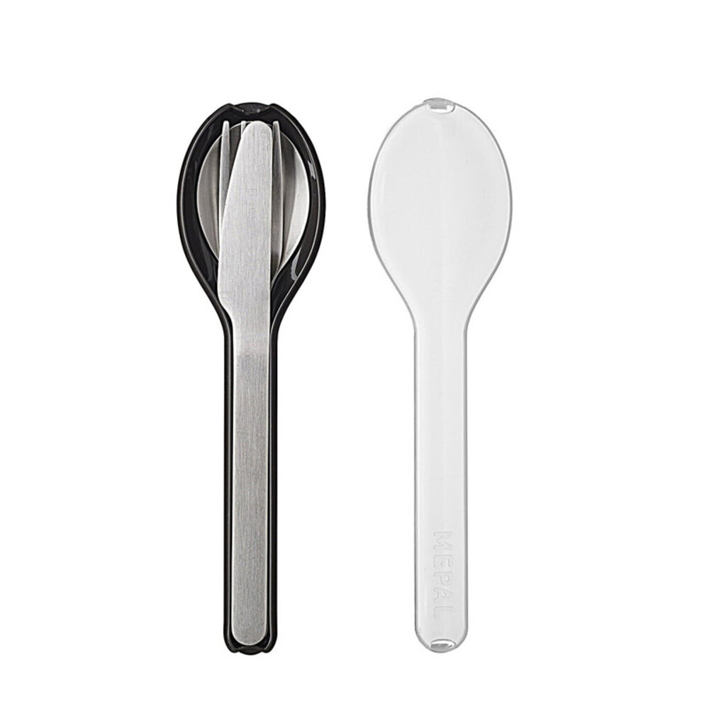 Mepal Mepal - bestekset ellipse 3-delig - zwarrt Mepal Mepal - bestekset ellipse 3-delig - zwarrt
