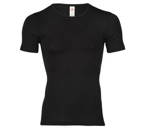 Engel Natur Engel Natur - wollen shirt heren korte mouw - black Engel Natur Engel Natur - wollen shirt heren korte mouw - black