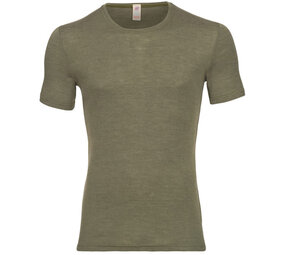 Engel Natur Engel Natur - wollen shirt heren korte mouw - olive Engel Natur Engel Natur - wollen shirt heren korte mouw - olive