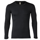 Engel Natur Engel Natur - wollen shirt heren lange mouw - black Engel Natur Engel Natur - wollen shirt heren lange mouw - black