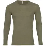 Engel Natur Engel Natur - wollen shirt heren lange mouw - olive