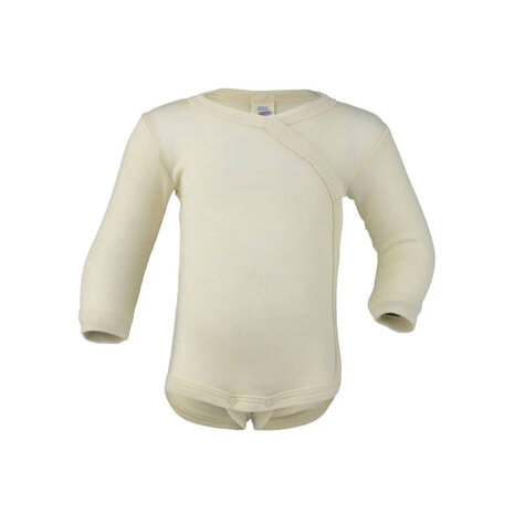 Engel Natur Engel Natur - wollen overslag romper - wolwit