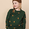 Snurk Snurk - sweater kids - donkergroen met eikels Snurk Snurk - sweater kids - donkergroen met eikels