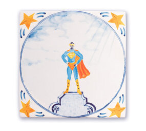 Storytiles Storytiles - tegel small - superman (10x10 cm) Storytiles Storytiles - tegel small - superman (10x10 cm)