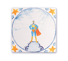 Storytiles Storytiles - tegel small - superman (10x10 cm) Storytiles Storytiles - tegel small - superman (10x10 cm)