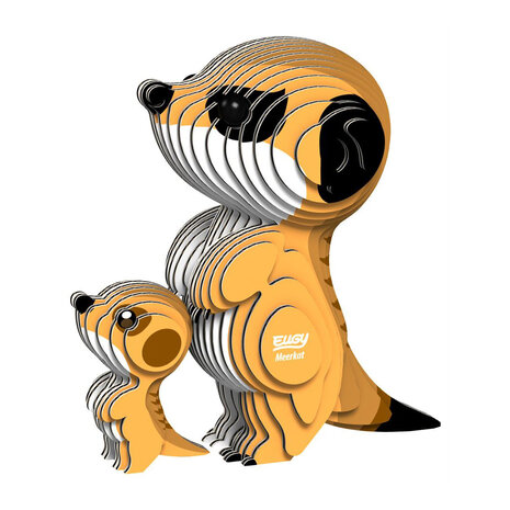 Eugy Eugy - 3d model 046 - stokstaartje met jong Eugy Eugy - 3d model 046 - stokstaartje met jong